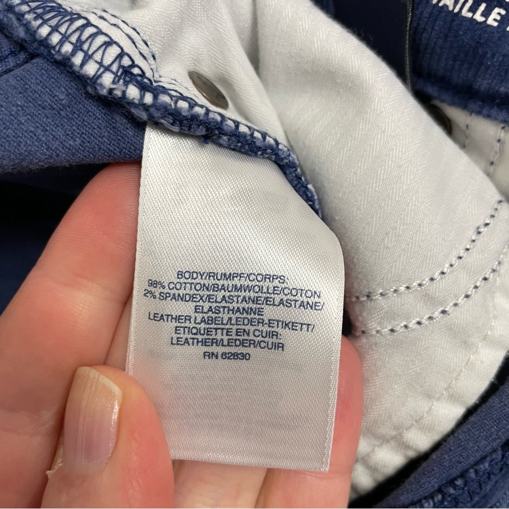 Lands' End Women’s Blue Corduroy Mid Rise Straight-Leg Pants, size 10 - Picture 5 of 14